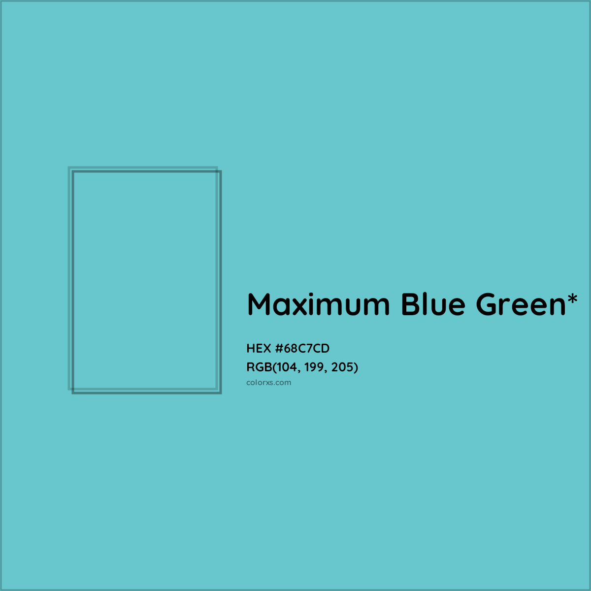 HEX #68C7CD Color Name, Color Code, Palettes, Similar Paints, Images