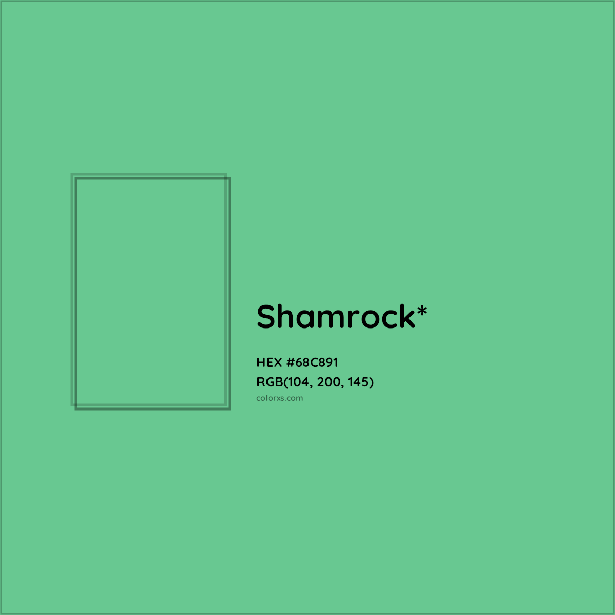 HEX #68C891 Color Name, Color Code, Palettes, Similar Paints, Images