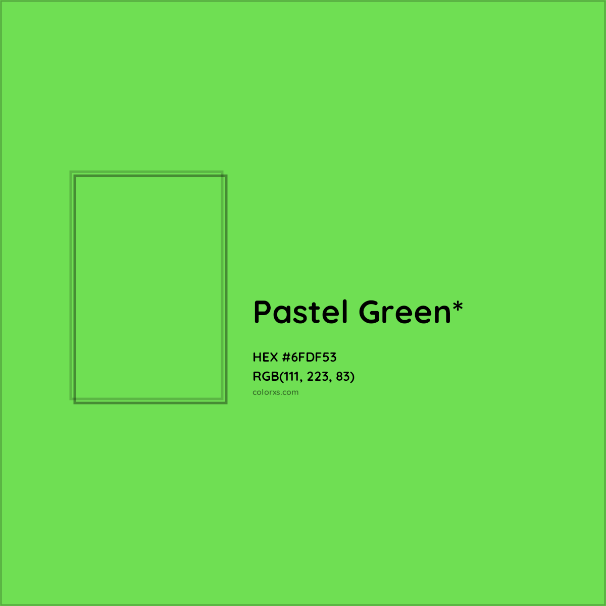 HEX #6FDF53 Color Name, Color Code, Palettes, Similar Paints, Images