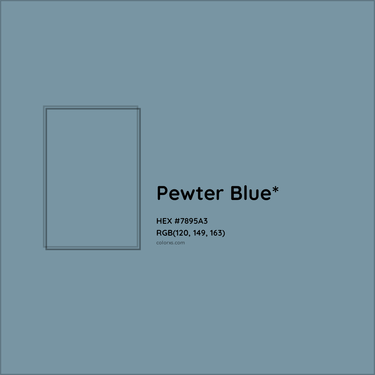 HEX #7895A3 Color Name, Color Code, Palettes, Similar Paints, Images