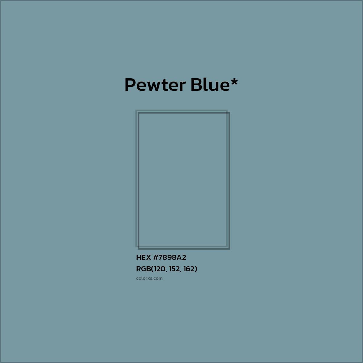 HEX #7898A2 Color Name, Color Code, Palettes, Similar Paints, Images