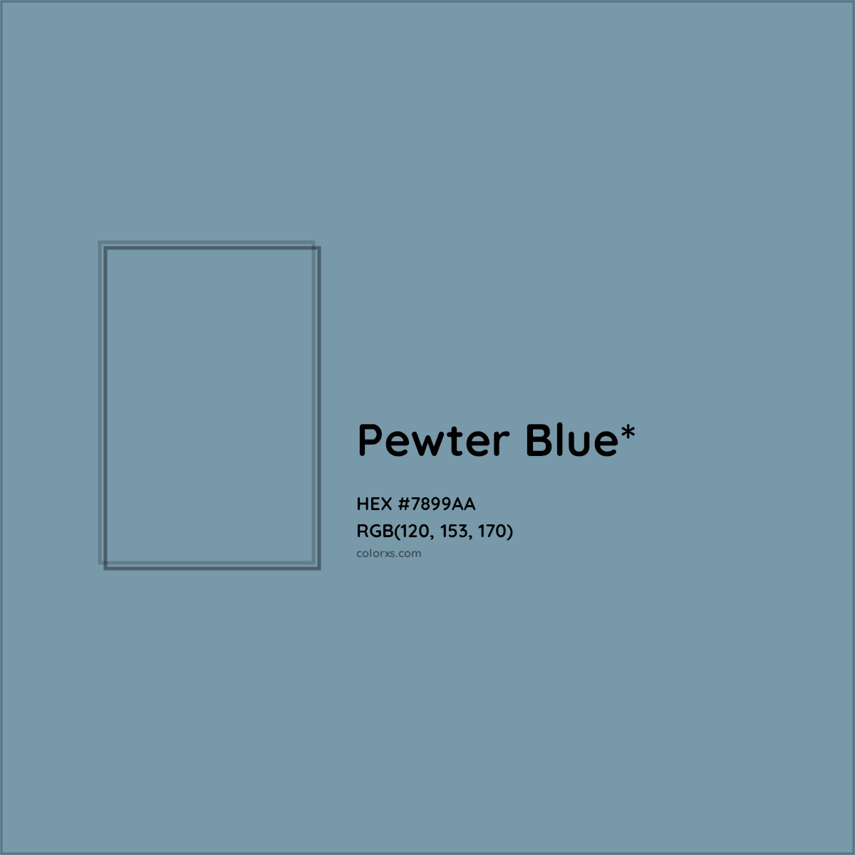 HEX #7899AA Color Name, Color Code, Palettes, Similar Paints, Images