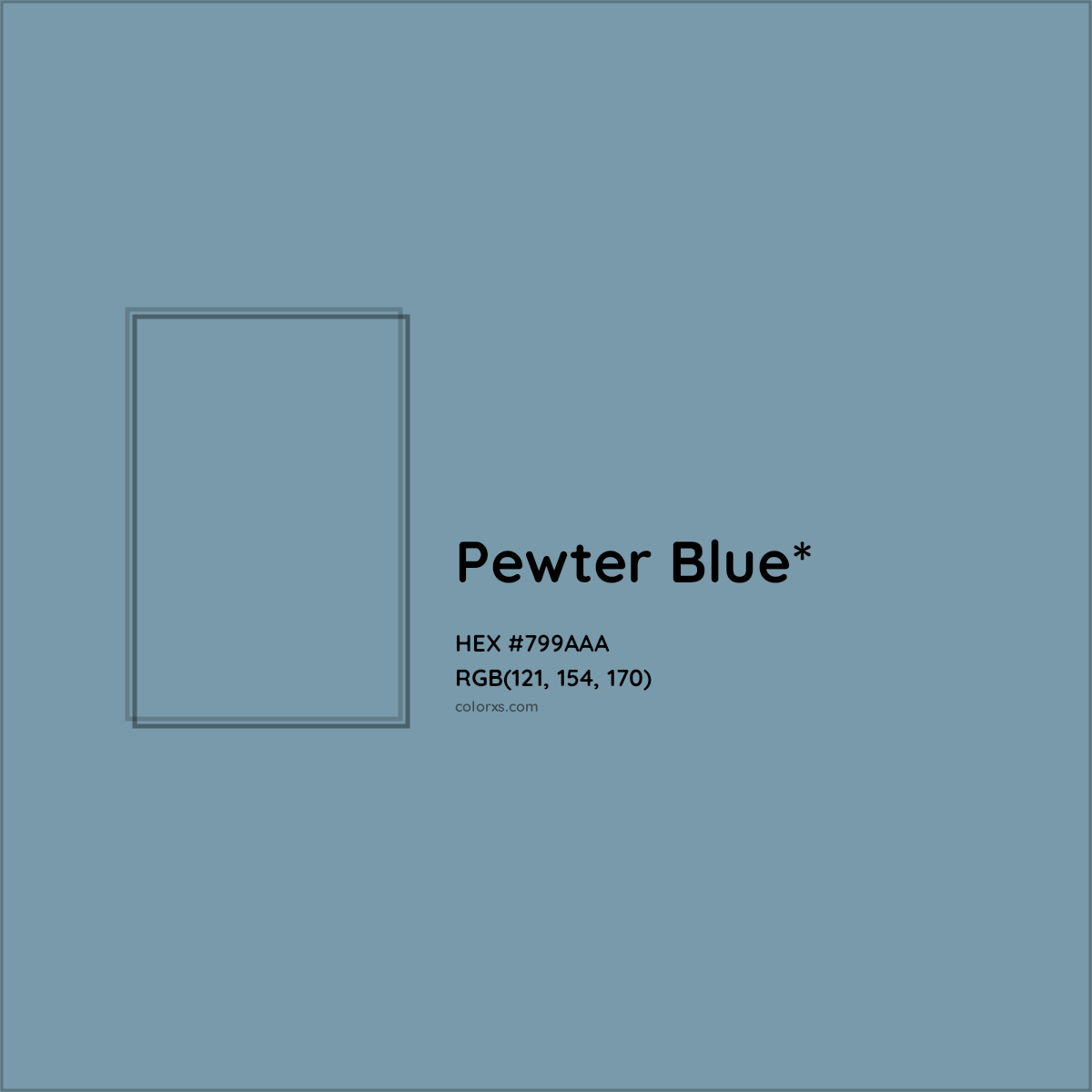 HEX #799AAA Color Name, Color Code, Palettes, Similar Paints, Images