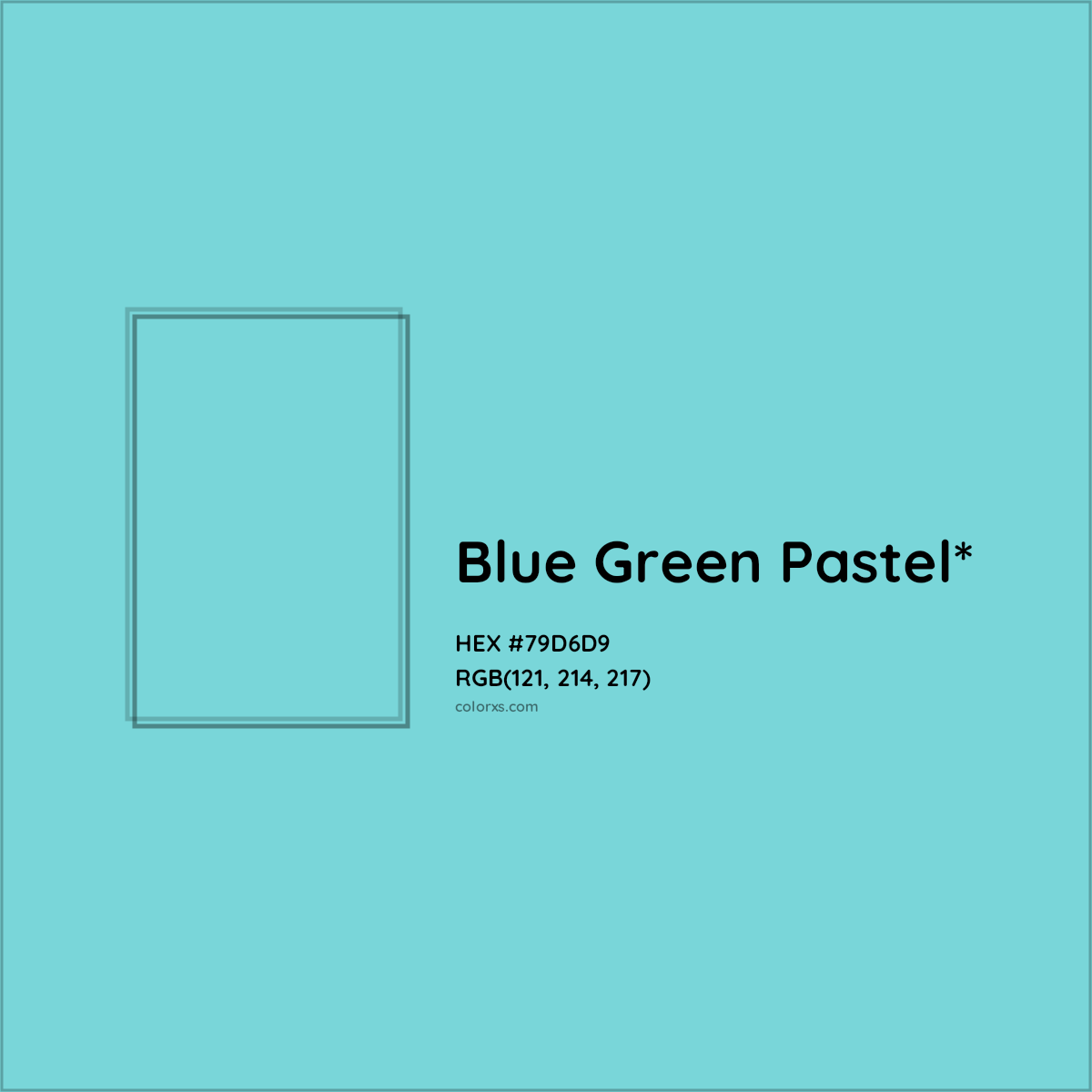 HEX #79D6D9 Color Name, Color Code, Palettes, Similar Paints, Images