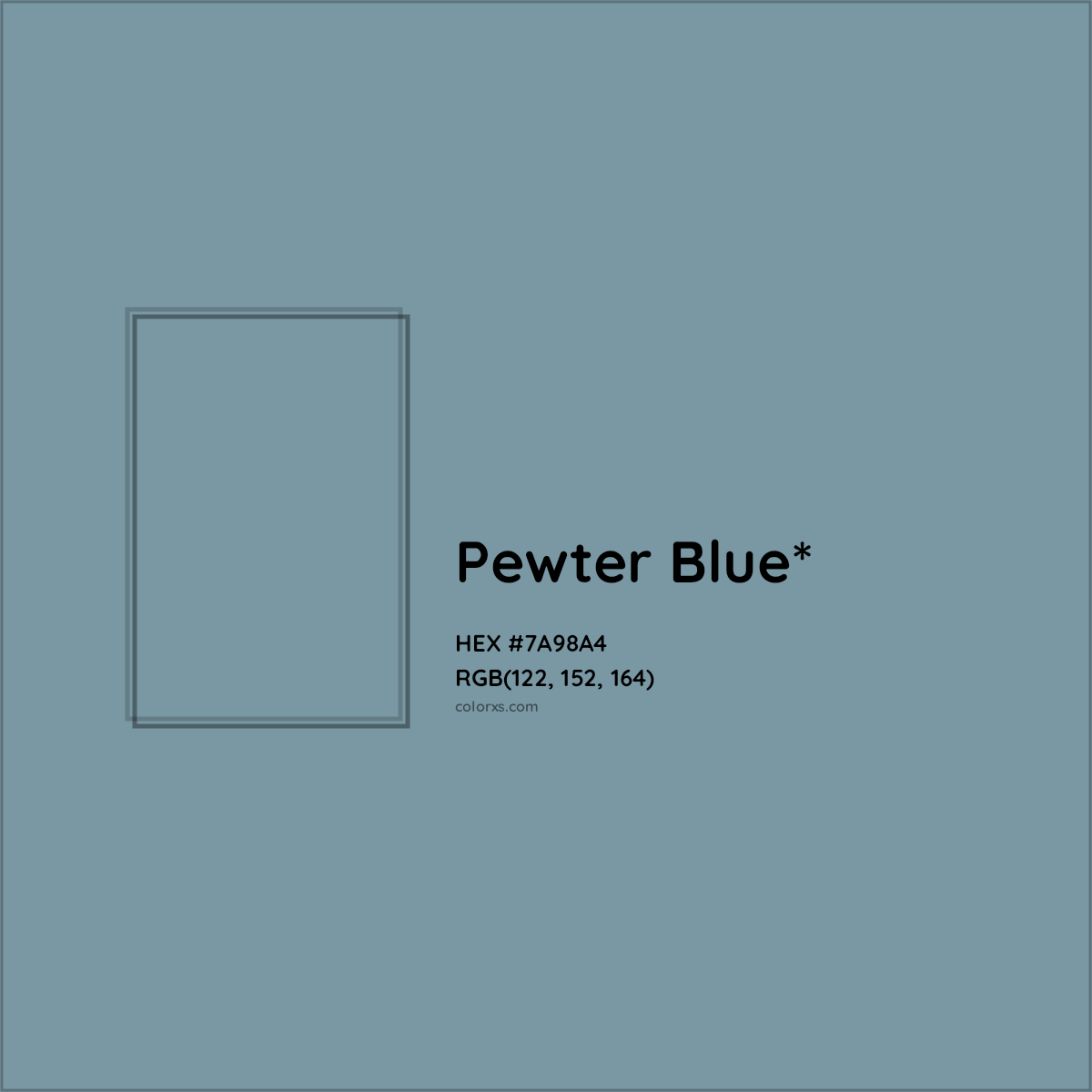 HEX #7A98A4 Color Name, Color Code, Palettes, Similar Paints, Images