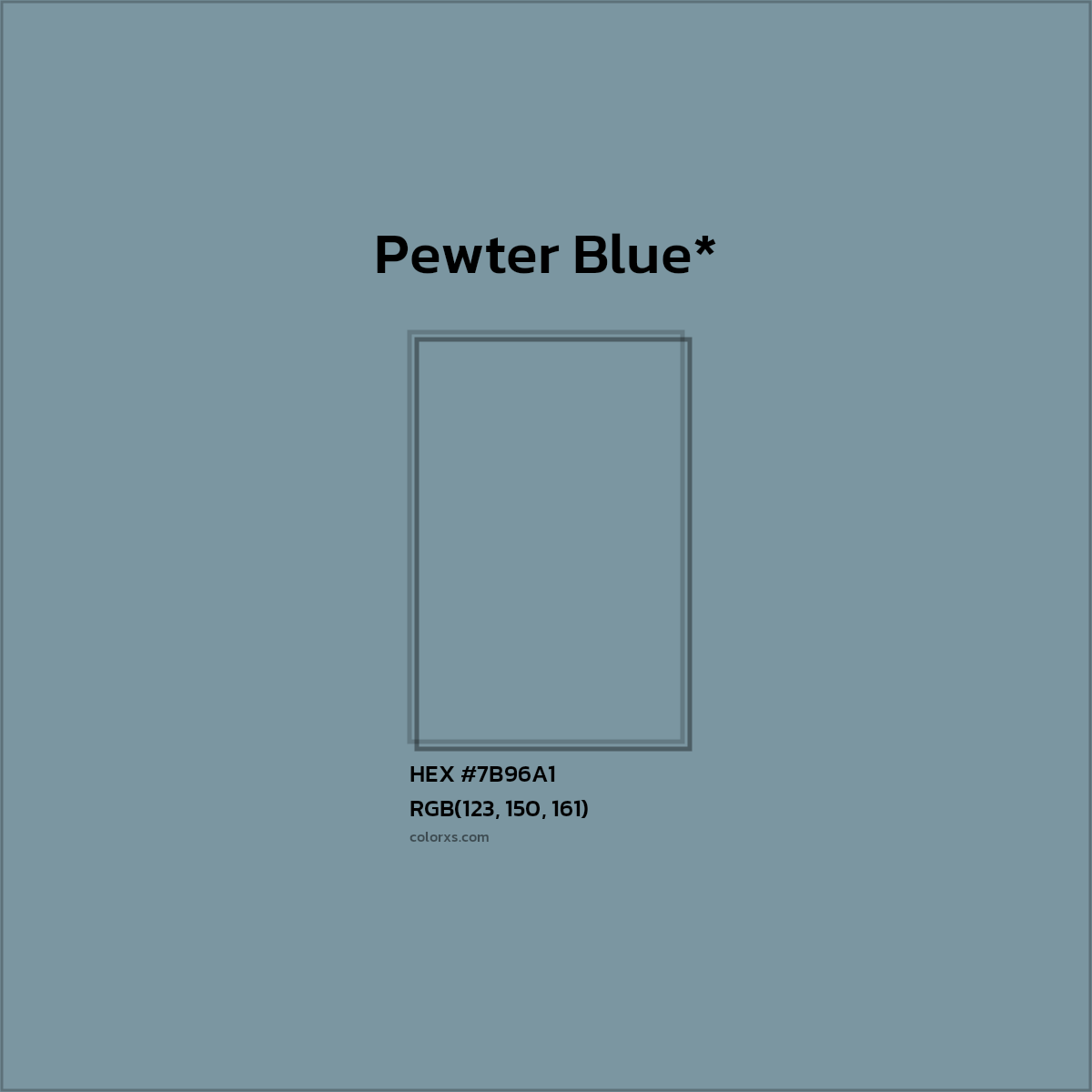 HEX #7B96A1 Color Name, Color Code, Palettes, Similar Paints, Images