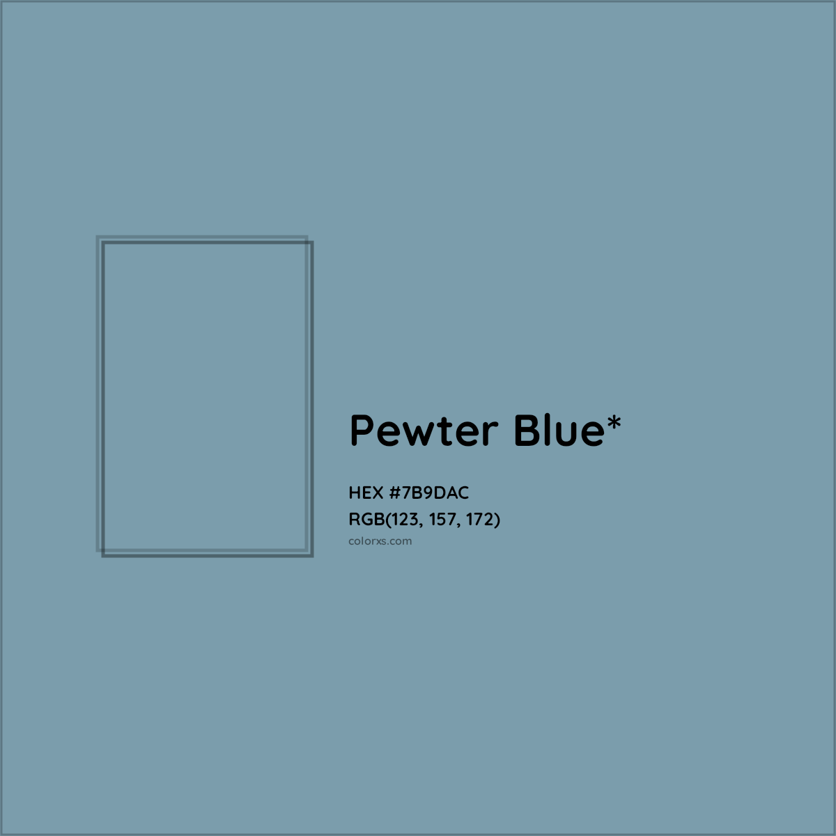 HEX #7B9DAC Color Name, Color Code, Palettes, Similar Paints, Images