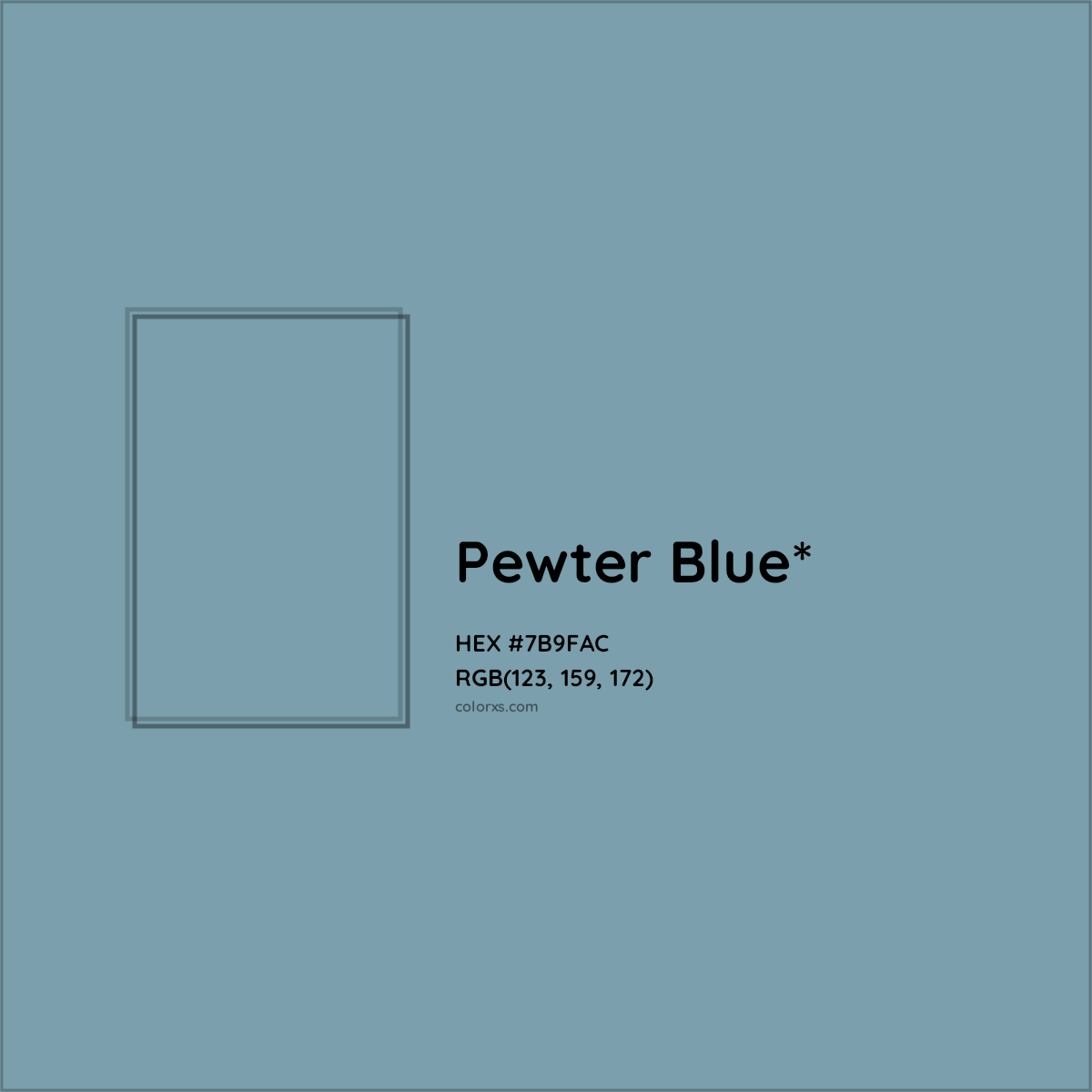 HEX #7B9FAC Color Name, Color Code, Palettes, Similar Paints, Images