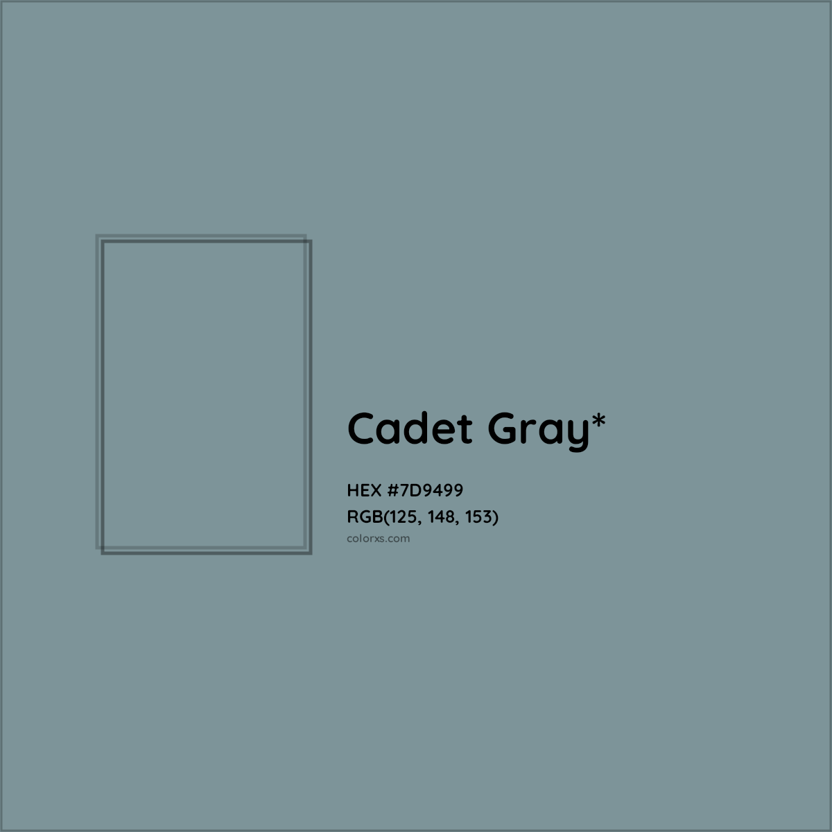 HEX #7D9499 Color Name, Color Code, Palettes, Similar Paints, Images