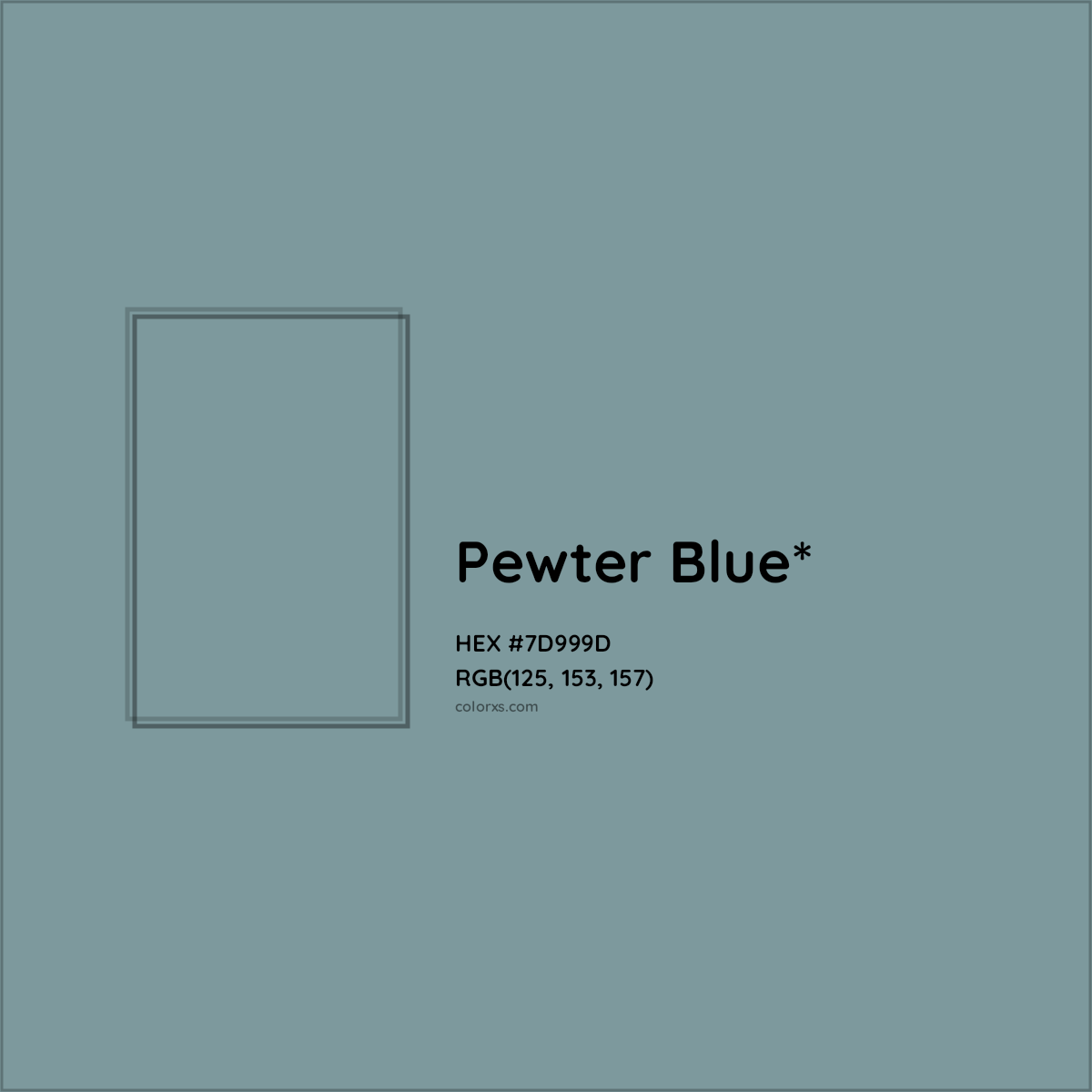 HEX #7D999D Color Name, Color Code, Palettes, Similar Paints, Images