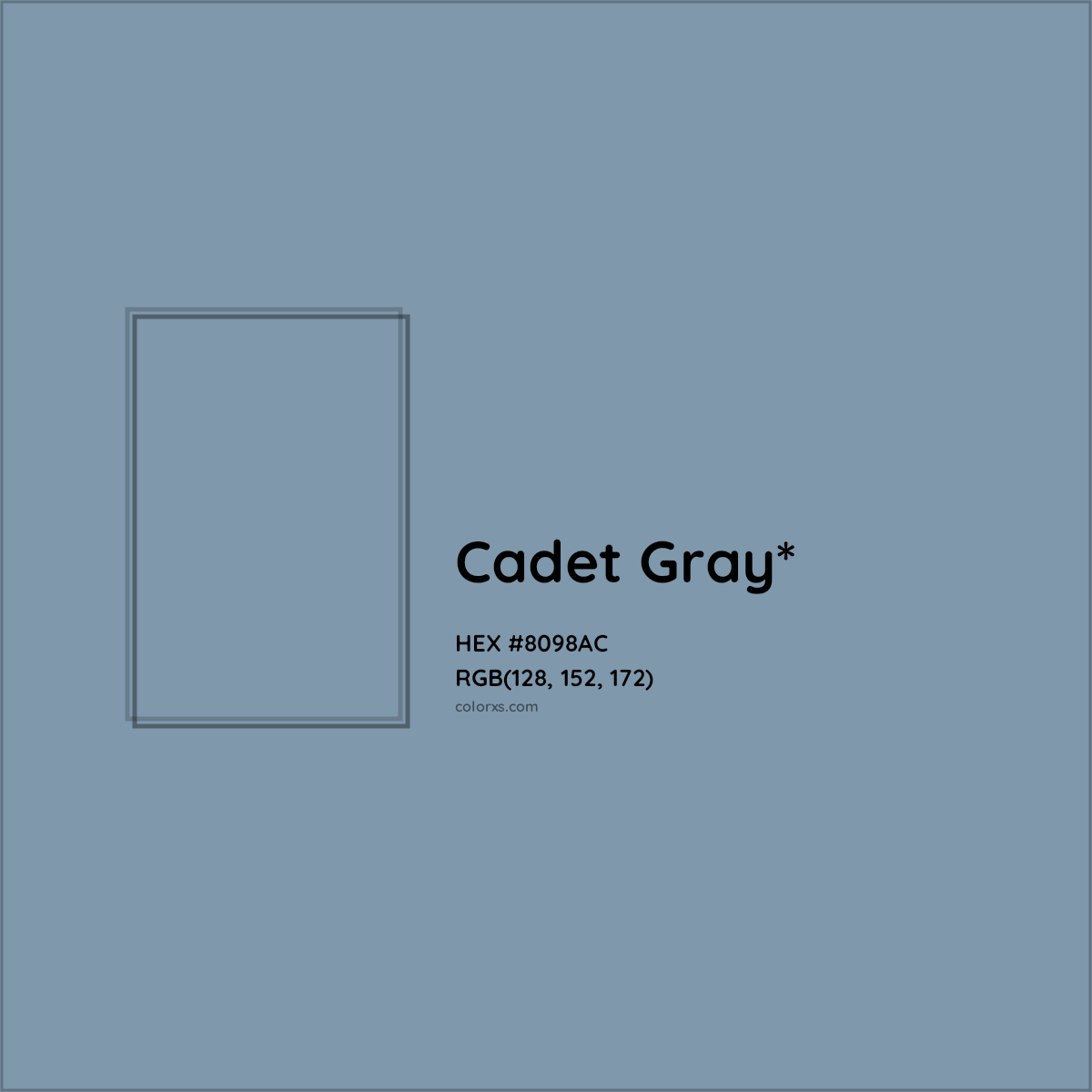 HEX #8098AC Color Name, Color Code, Palettes, Similar Paints, Images