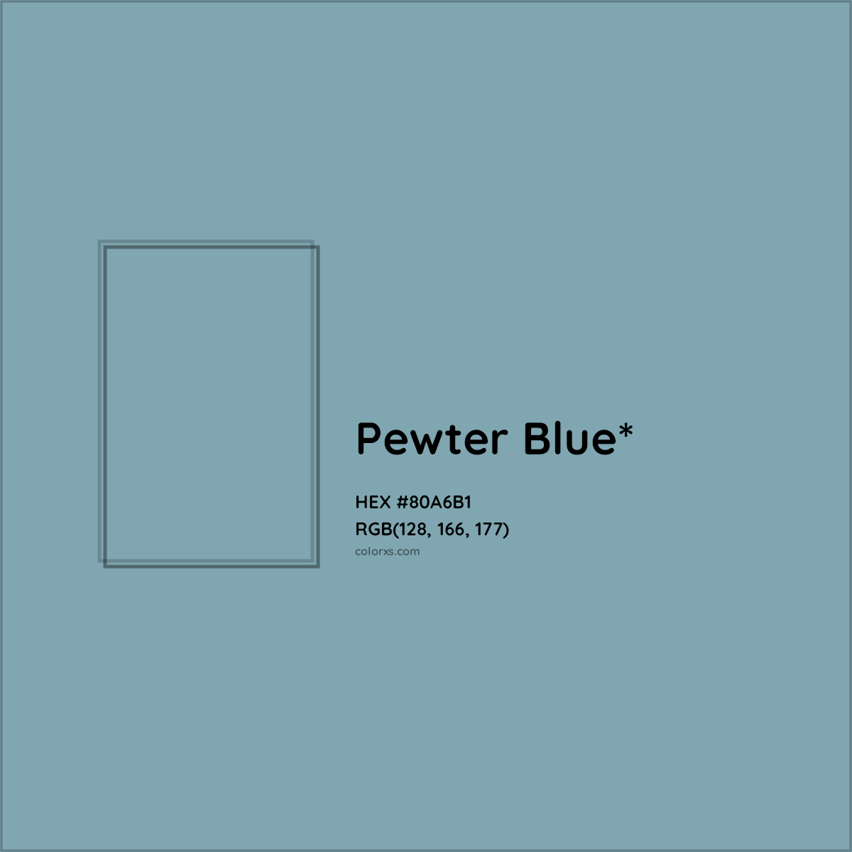 HEX #80A6B1 Color Name, Color Code, Palettes, Similar Paints, Images