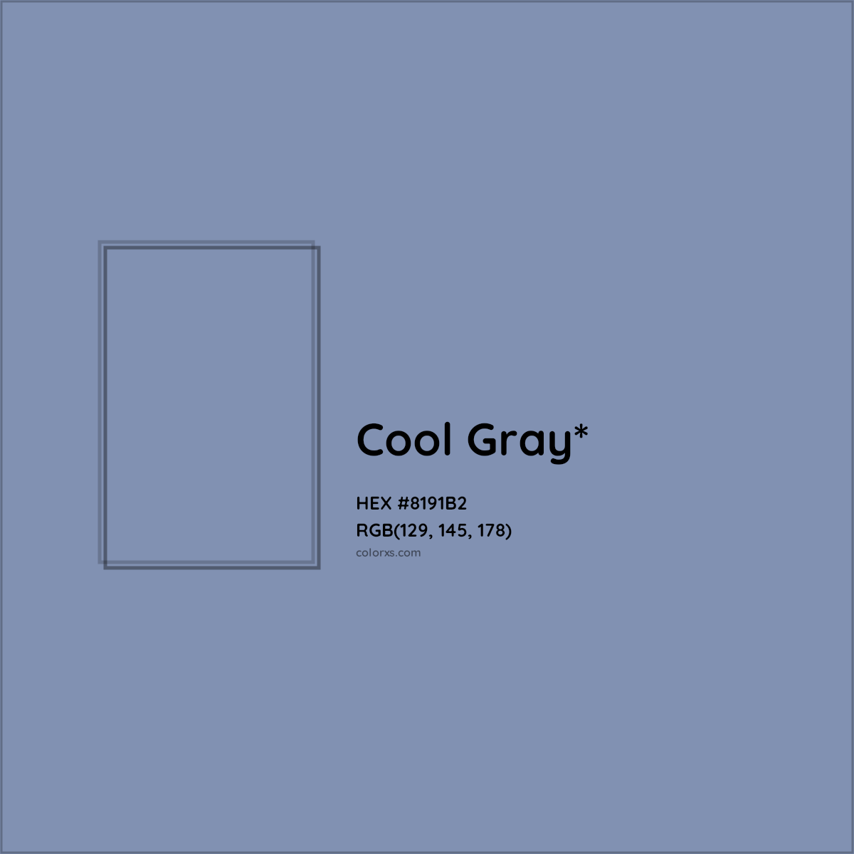 HEX #8191B2 Color Name, Color Code, Palettes, Similar Paints, Images