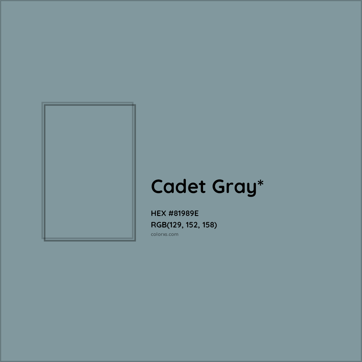 HEX #81989E Color Name, Color Code, Palettes, Similar Paints, Images