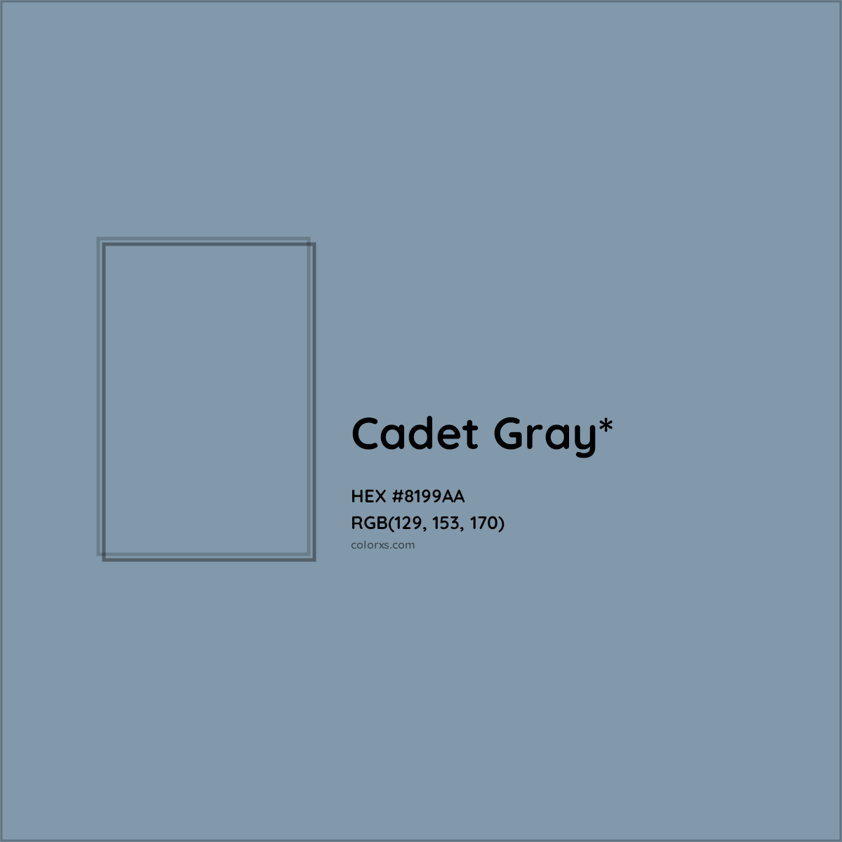 HEX #8199AA Color Name, Color Code, Palettes, Similar Paints, Images