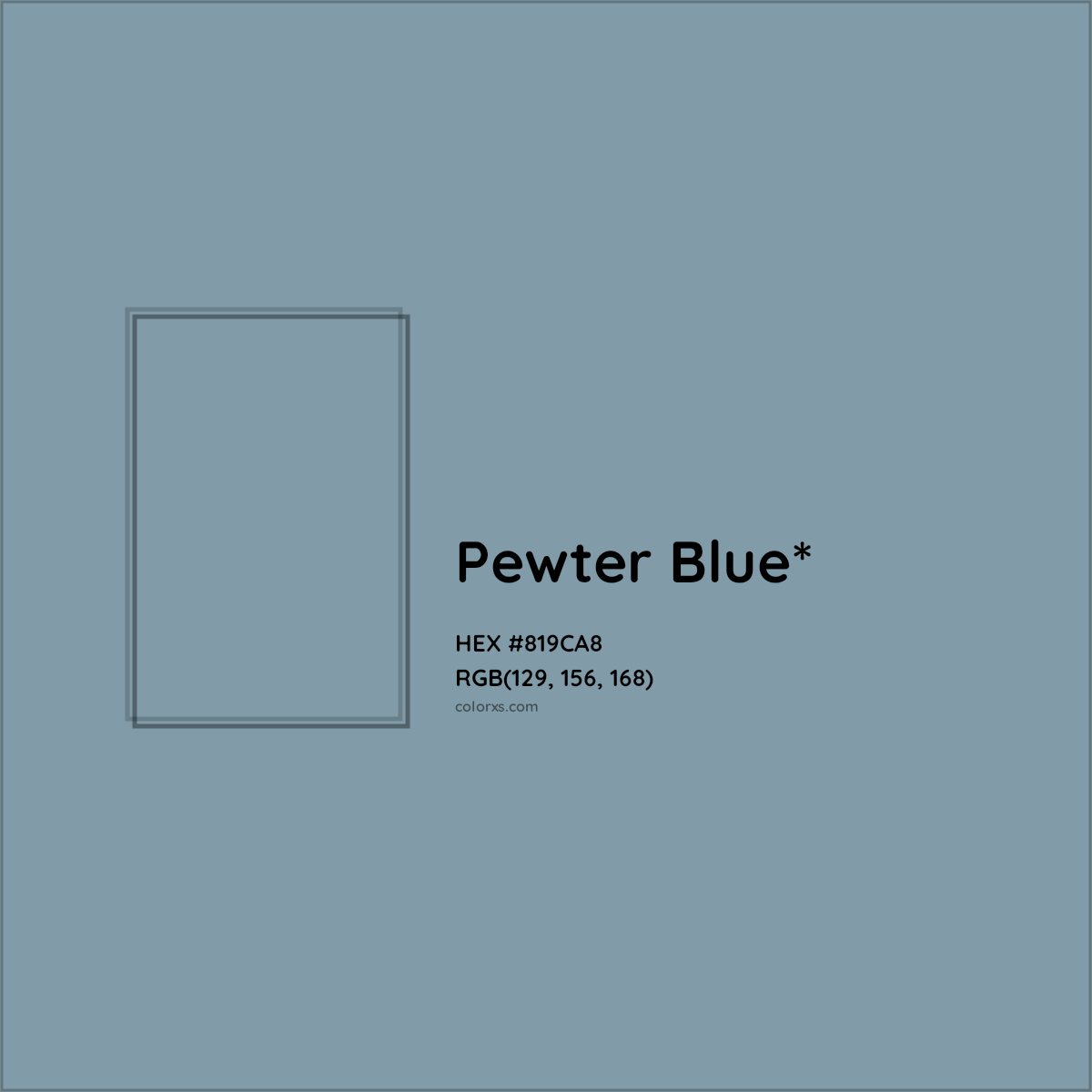 HEX #819CA8 Color Name, Color Code, Palettes, Similar Paints, Images