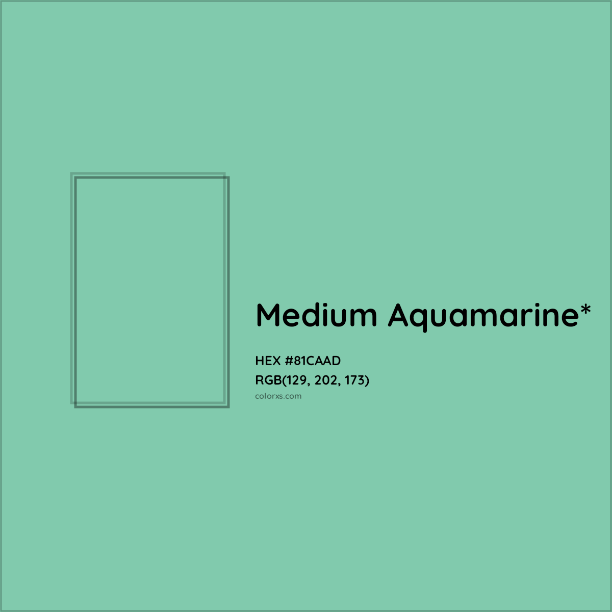 HEX #81CAAD Color Name, Color Code, Palettes, Similar Paints, Images