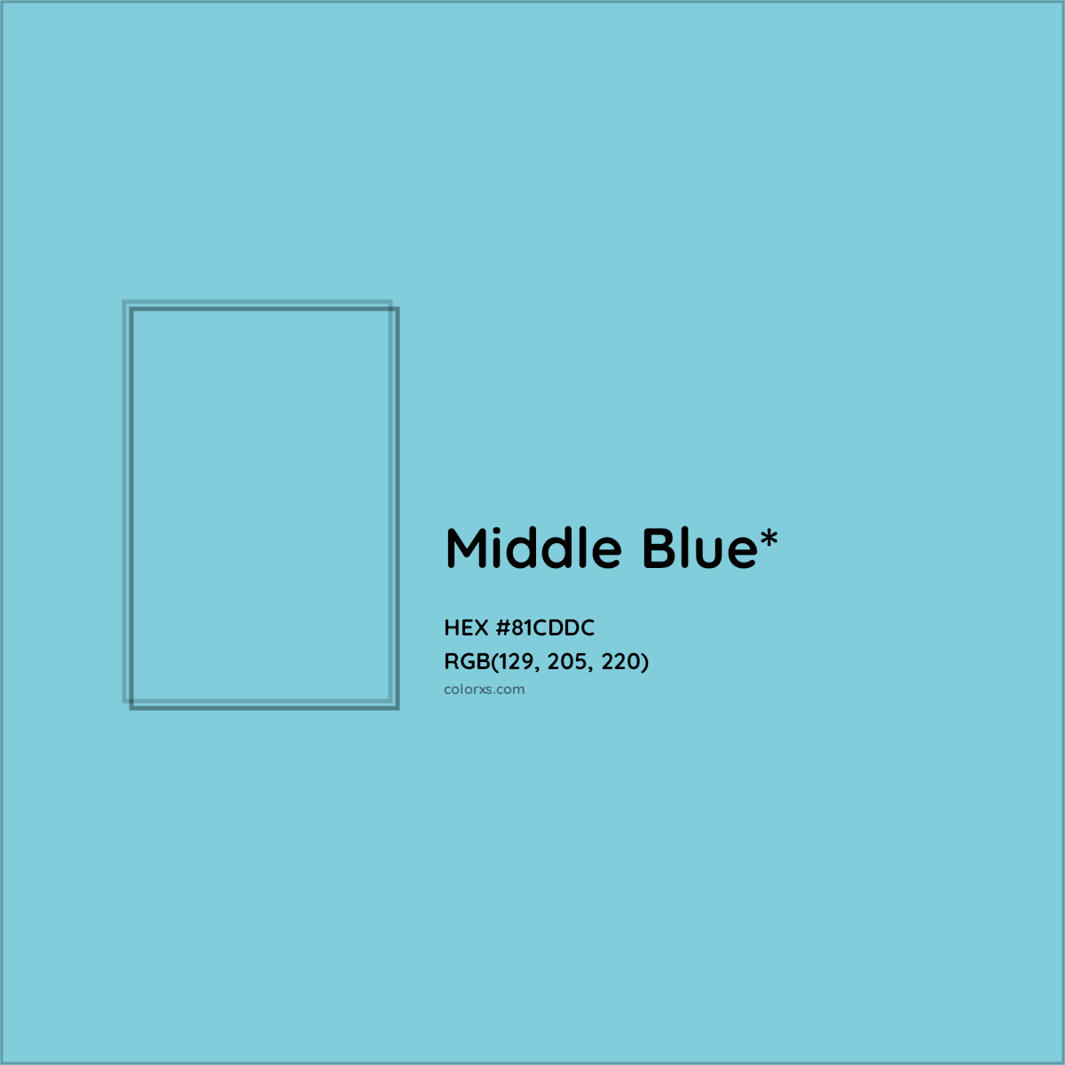 HEX #81CDDC Color Name, Color Code, Palettes, Similar Paints, Images