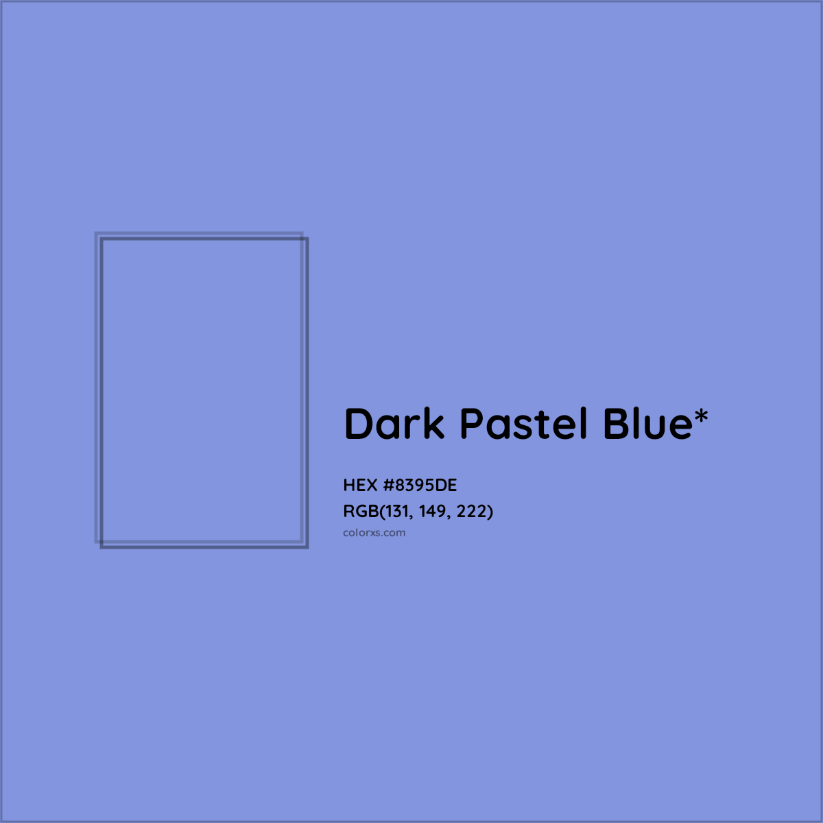 HEX #8395DE Color Name, Color Code, Palettes, Similar Paints, Images