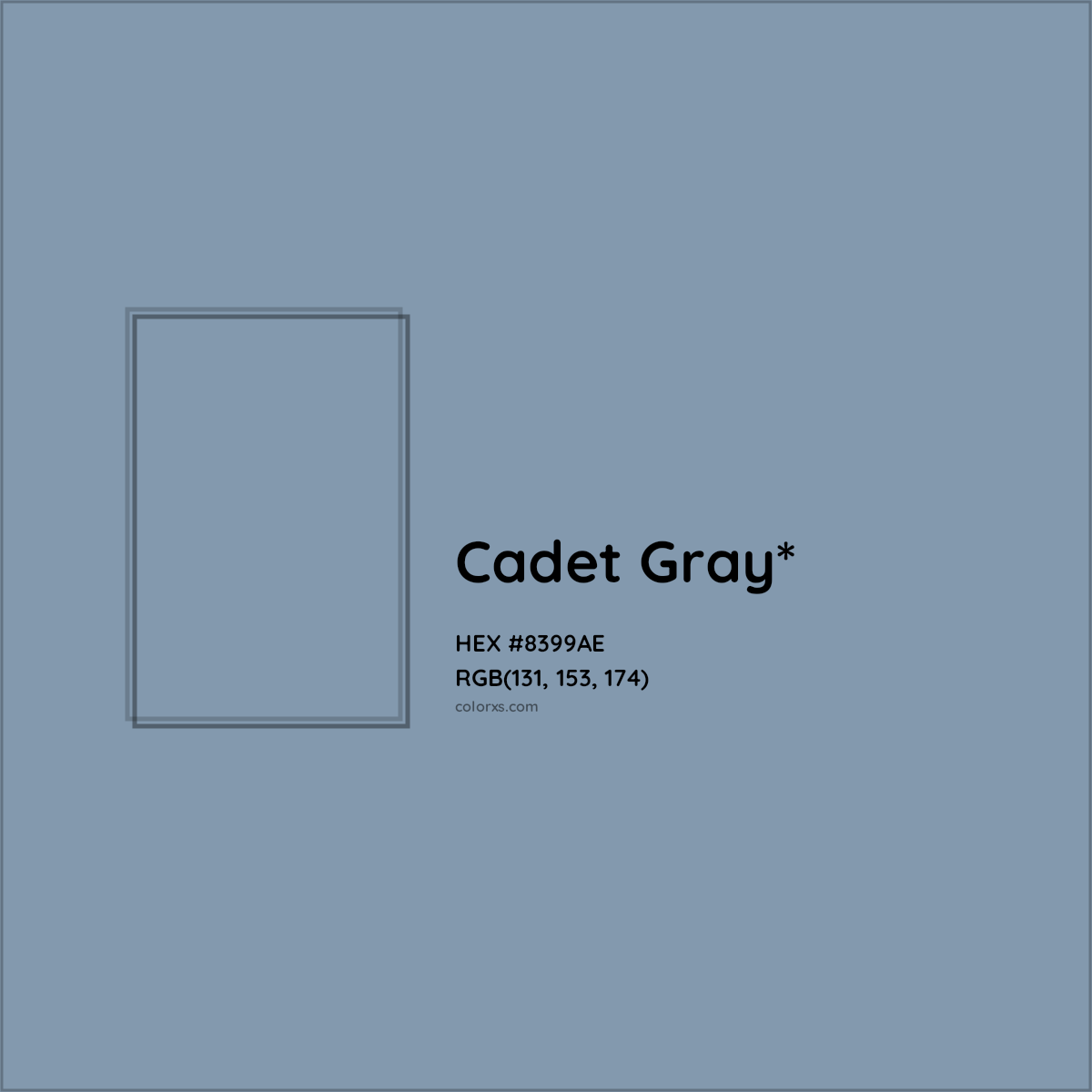 HEX #8399AE Color Name, Color Code, Palettes, Similar Paints, Images