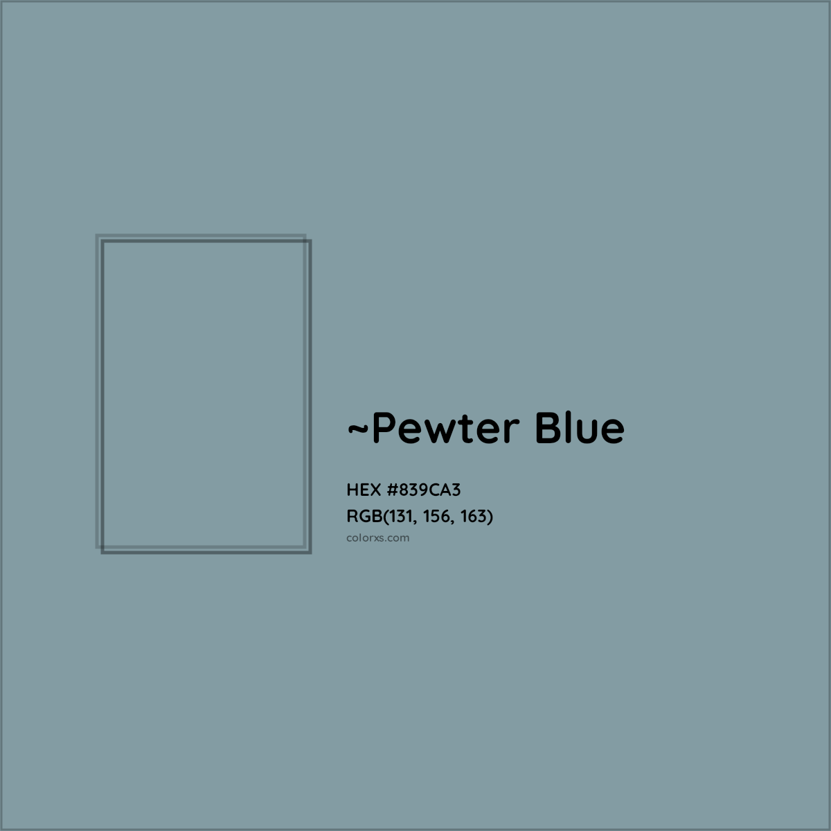 HEX #839CA3 Color Name, Color Code, Palettes, Similar Paints, Images