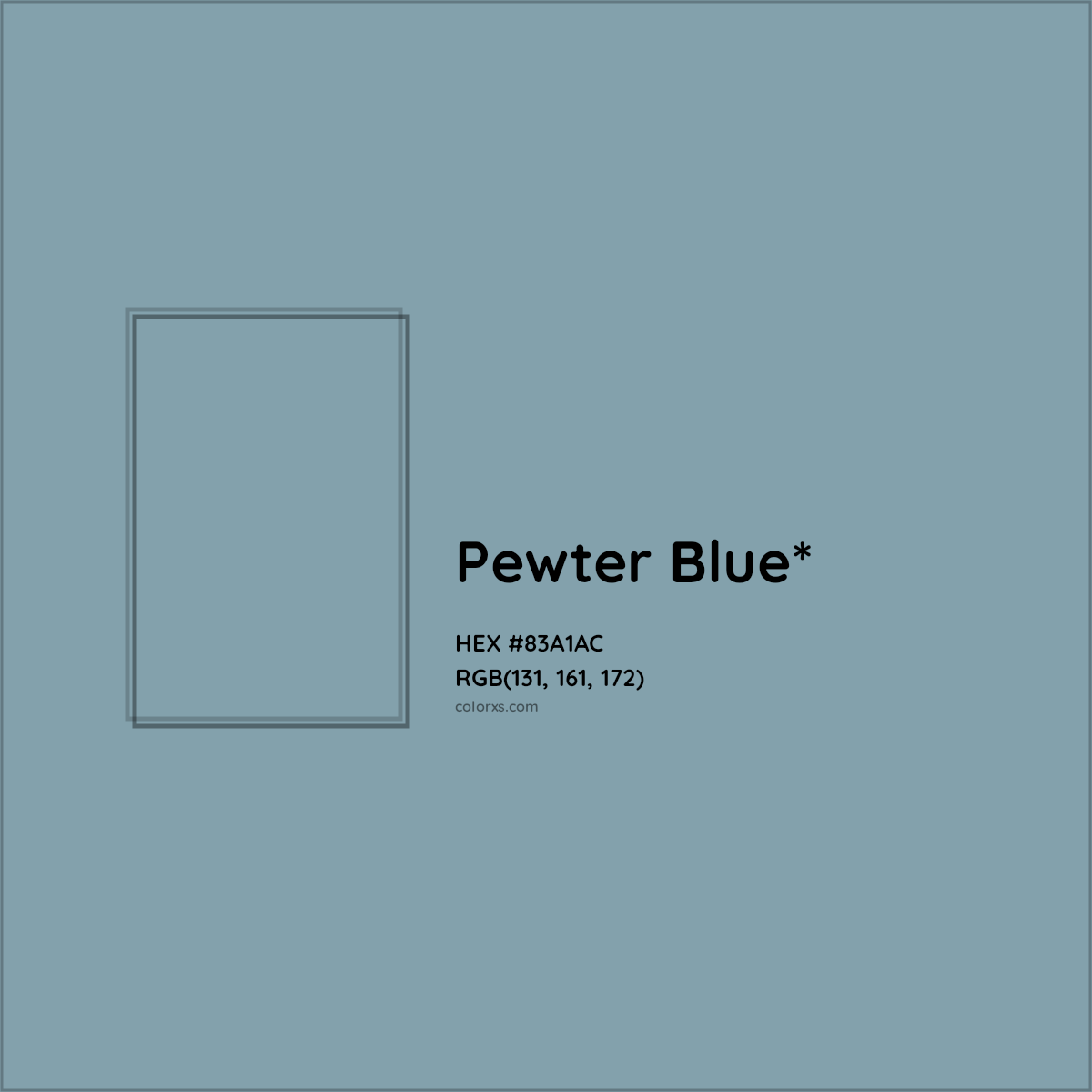 HEX #83A1AC Color Name, Color Code, Palettes, Similar Paints, Images