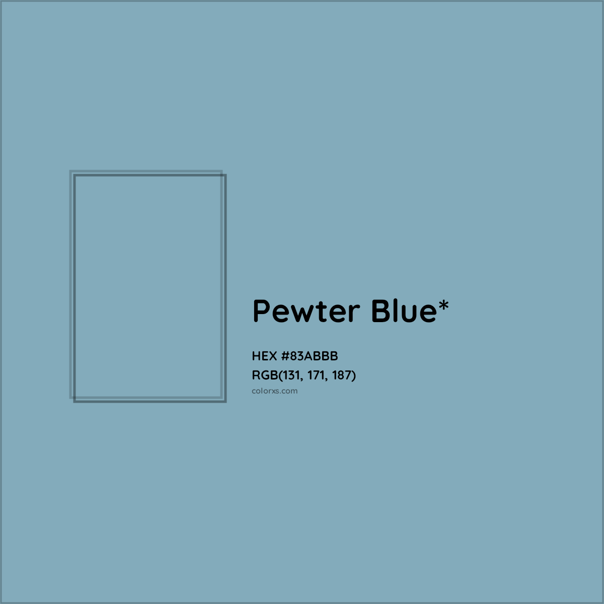 HEX #83ABBB Color Name, Color Code, Palettes, Similar Paints, Images