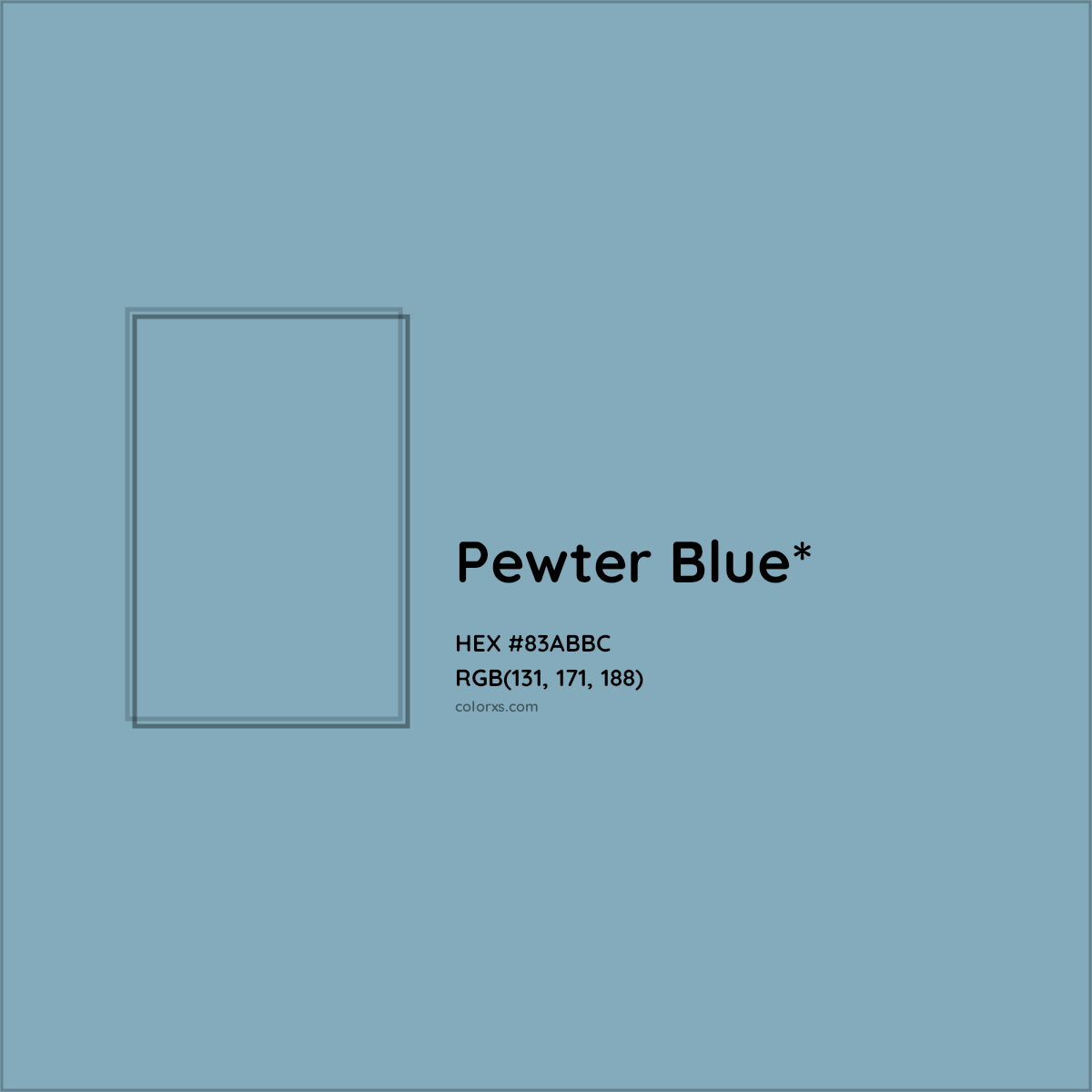 HEX #83ABBC Color Name, Color Code, Palettes, Similar Paints, Images