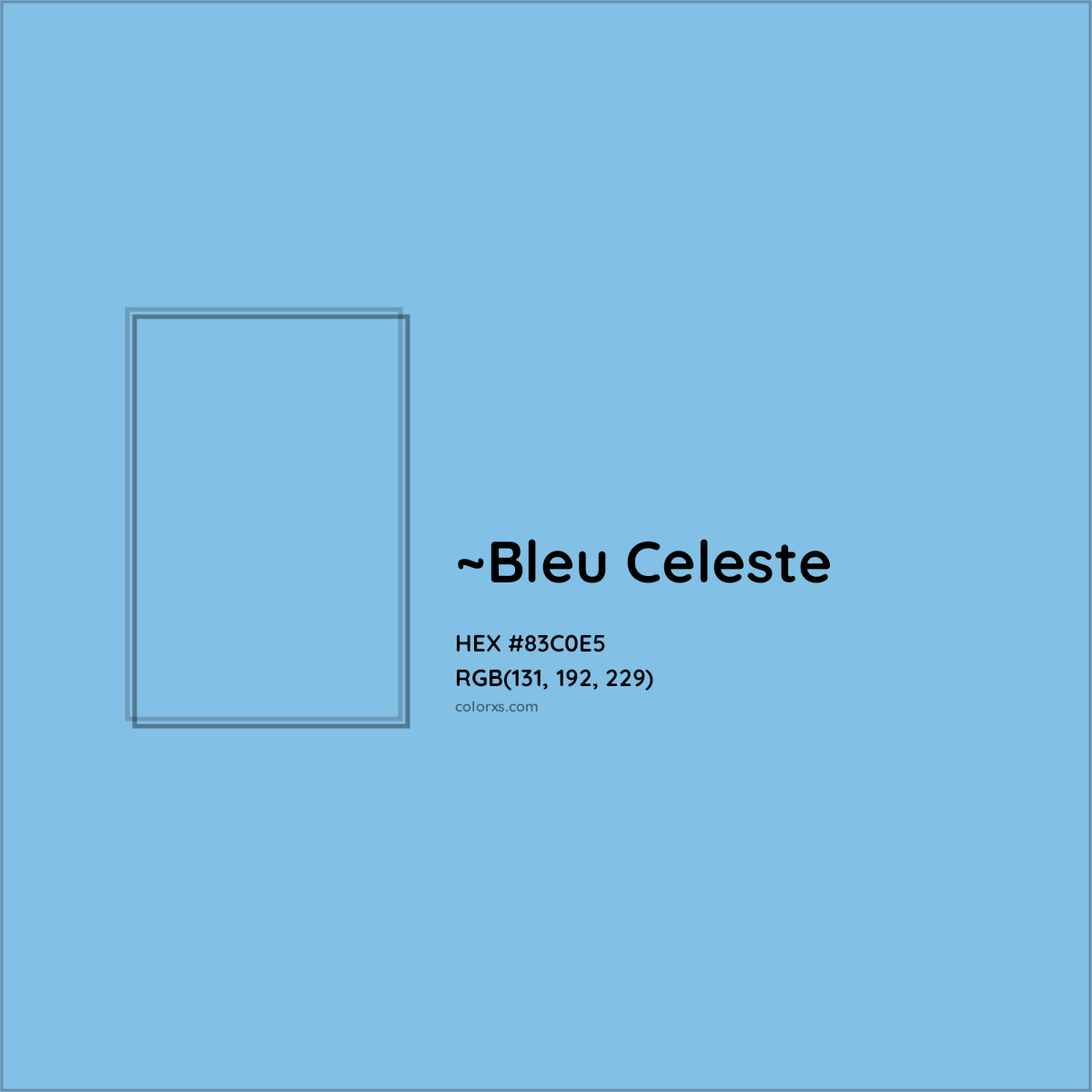 HEX #83C0E5 Color Name, Color Code, Palettes, Similar Paints, Images