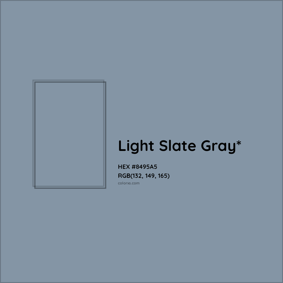 HEX #8495A5 Color Name, Color Code, Palettes, Similar Paints, Images