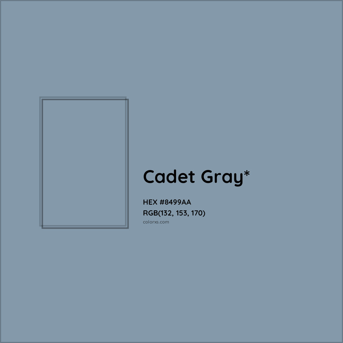 HEX #8499AA Color Name, Color Code, Palettes, Similar Paints, Images