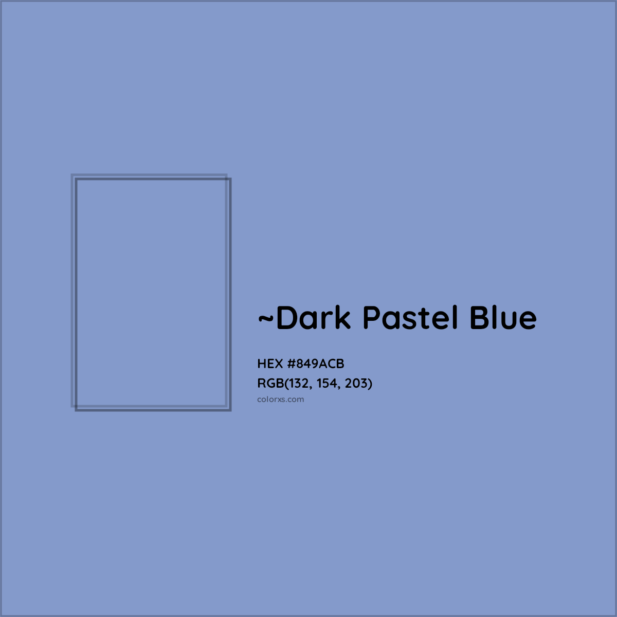 HEX #849ACB Color Name, Color Code, Palettes, Similar Paints, Images