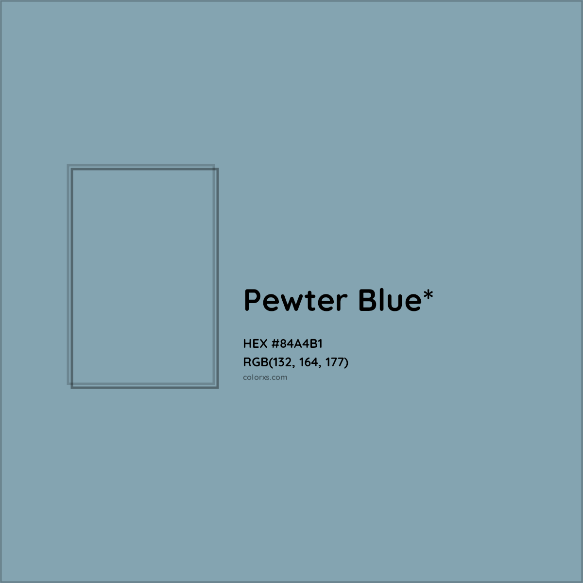 HEX #84A4B1 Color Name, Color Code, Palettes, Similar Paints, Images