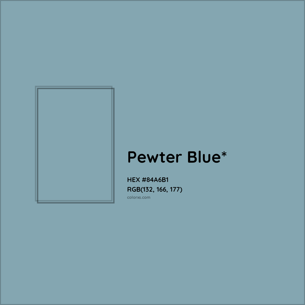 HEX #84A6B1 Color Name, Color Code, Palettes, Similar Paints, Images