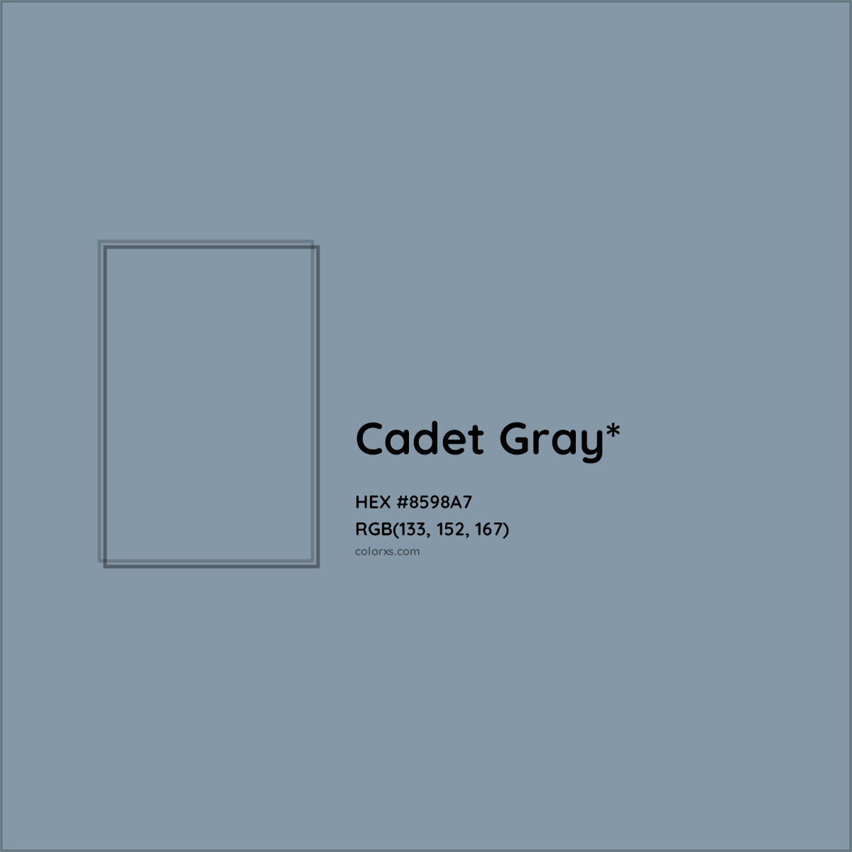 HEX #8598A7 Color Name, Color Code, Palettes, Similar Paints, Images