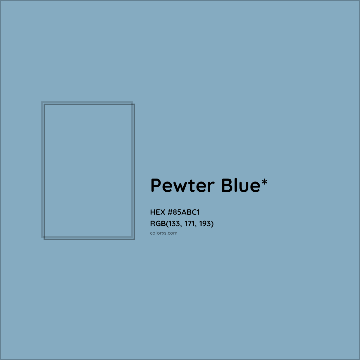 HEX #85ABC1 Color Name, Color Code, Palettes, Similar Paints, Images