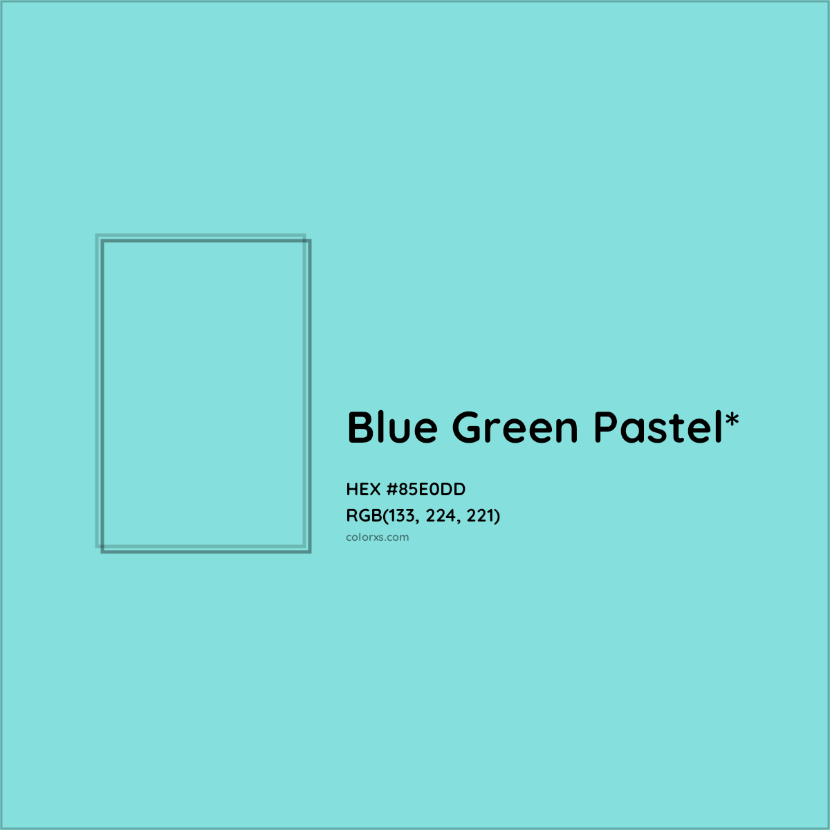 HEX #85E0DD Color Name, Color Code, Palettes, Similar Paints, Images