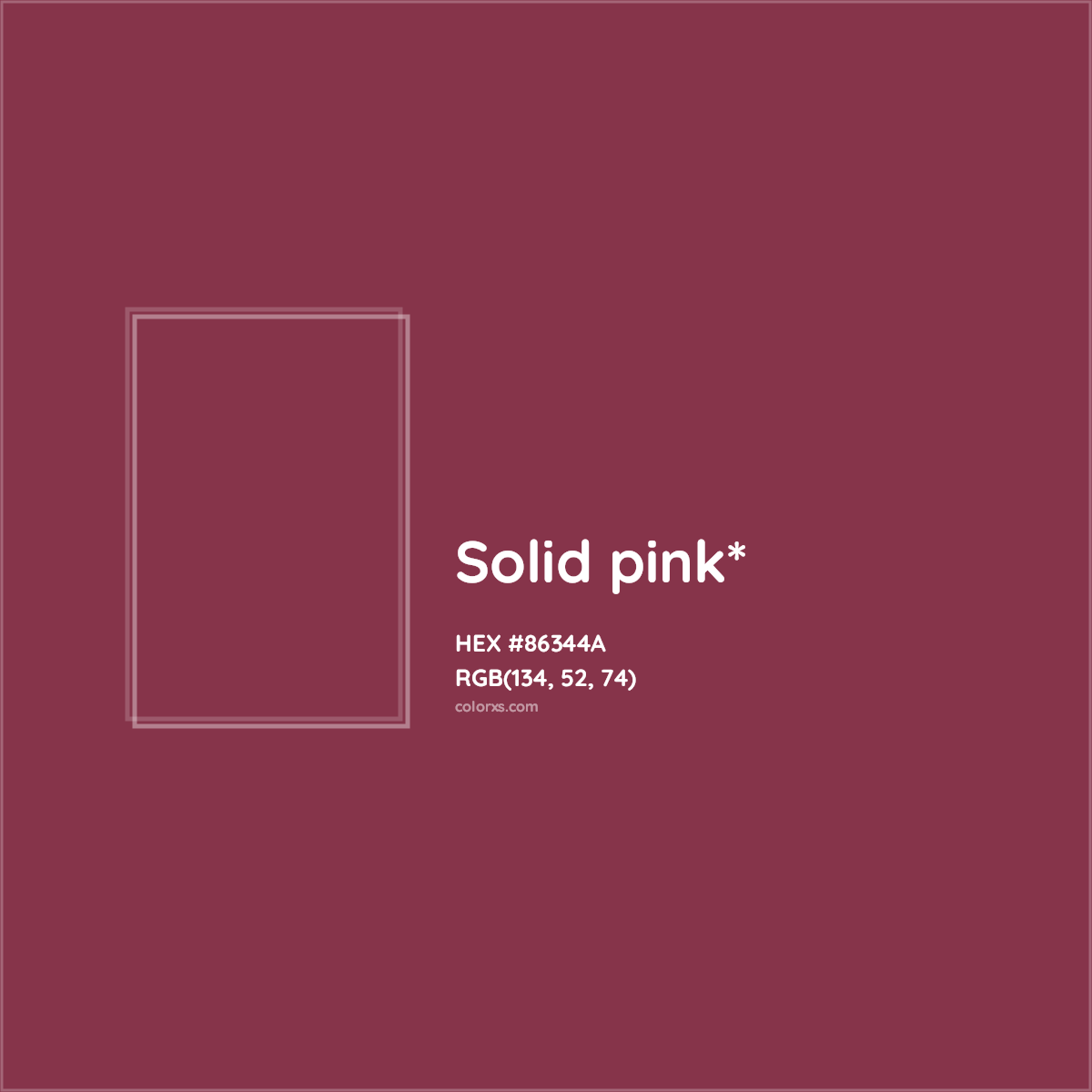 HEX #86344A Color Name, Color Code, Palettes, Similar Paints, Images