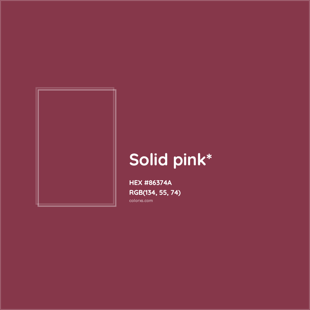 HEX #86374A Color Name, Color Code, Palettes, Similar Paints, Images