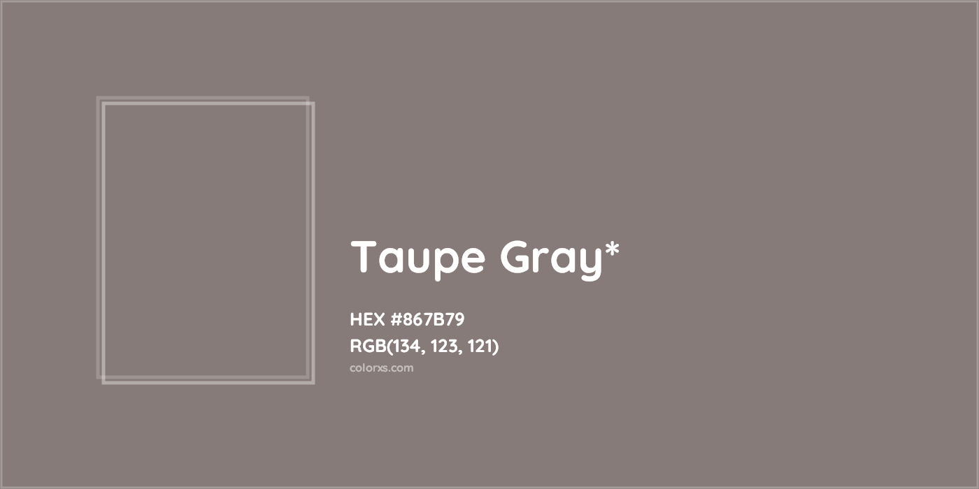 HEX #867B79 color name, color code and palettes 