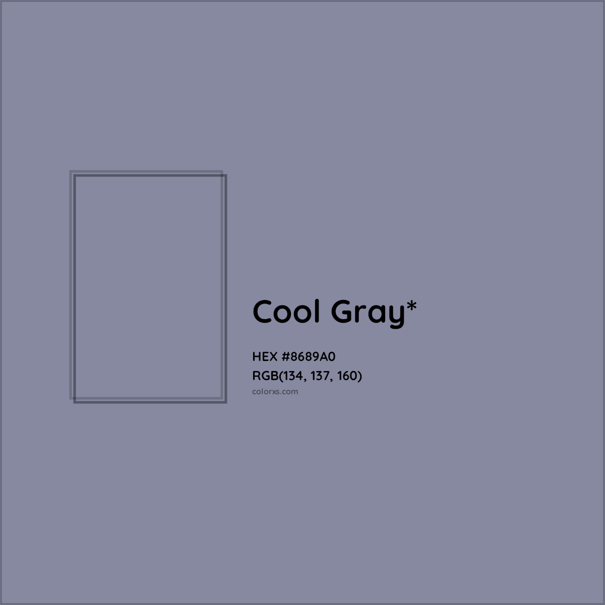 HEX #8689A0 Color Name, Color Code, Palettes, Similar Paints, Images