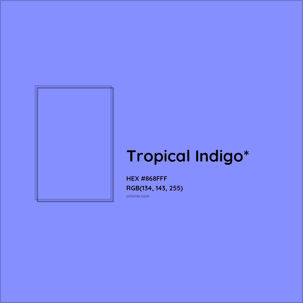 HEX #868FFF Color Name, Color Code, Palettes, Similar Paints, Images