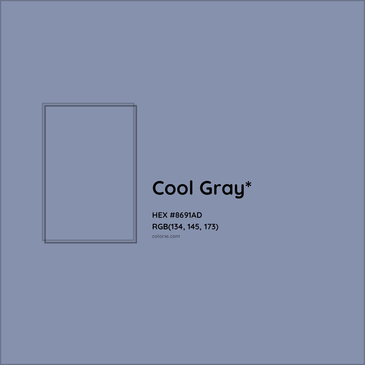 HEX #8691AD Color Name, Color Code, Palettes, Similar Paints, Images