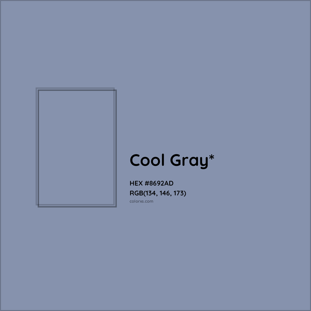 HEX #8692AD Color Name, Color Code, Palettes, Similar Paints, Images