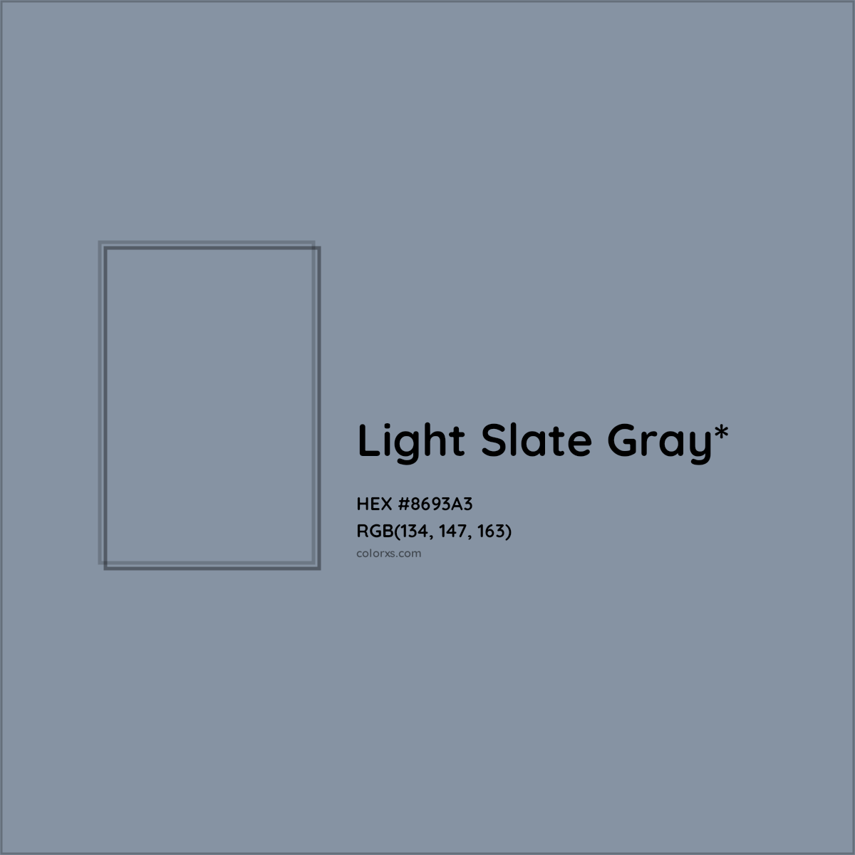 HEX #8693A3 Color Name, Color Code, Palettes, Similar Paints, Images