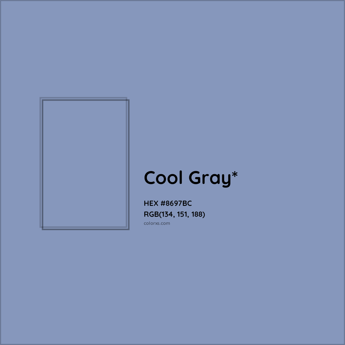 HEX #8697BC Color Name, Color Code, Palettes, Similar Paints, Images