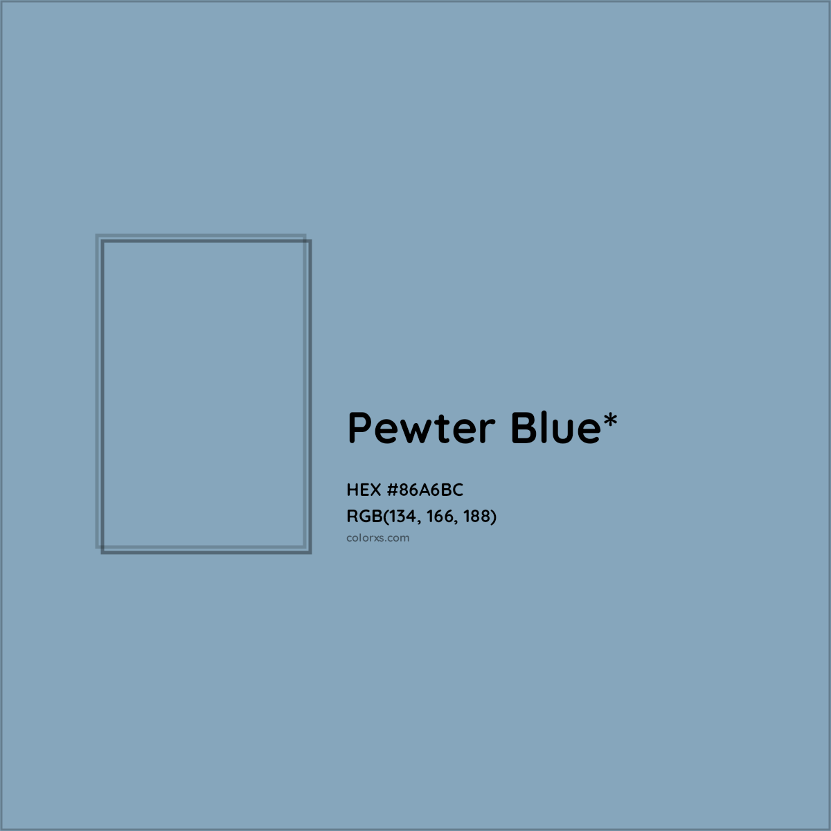 HEX #86A6BC Color Name, Color Code, Palettes, Similar Paints, Images