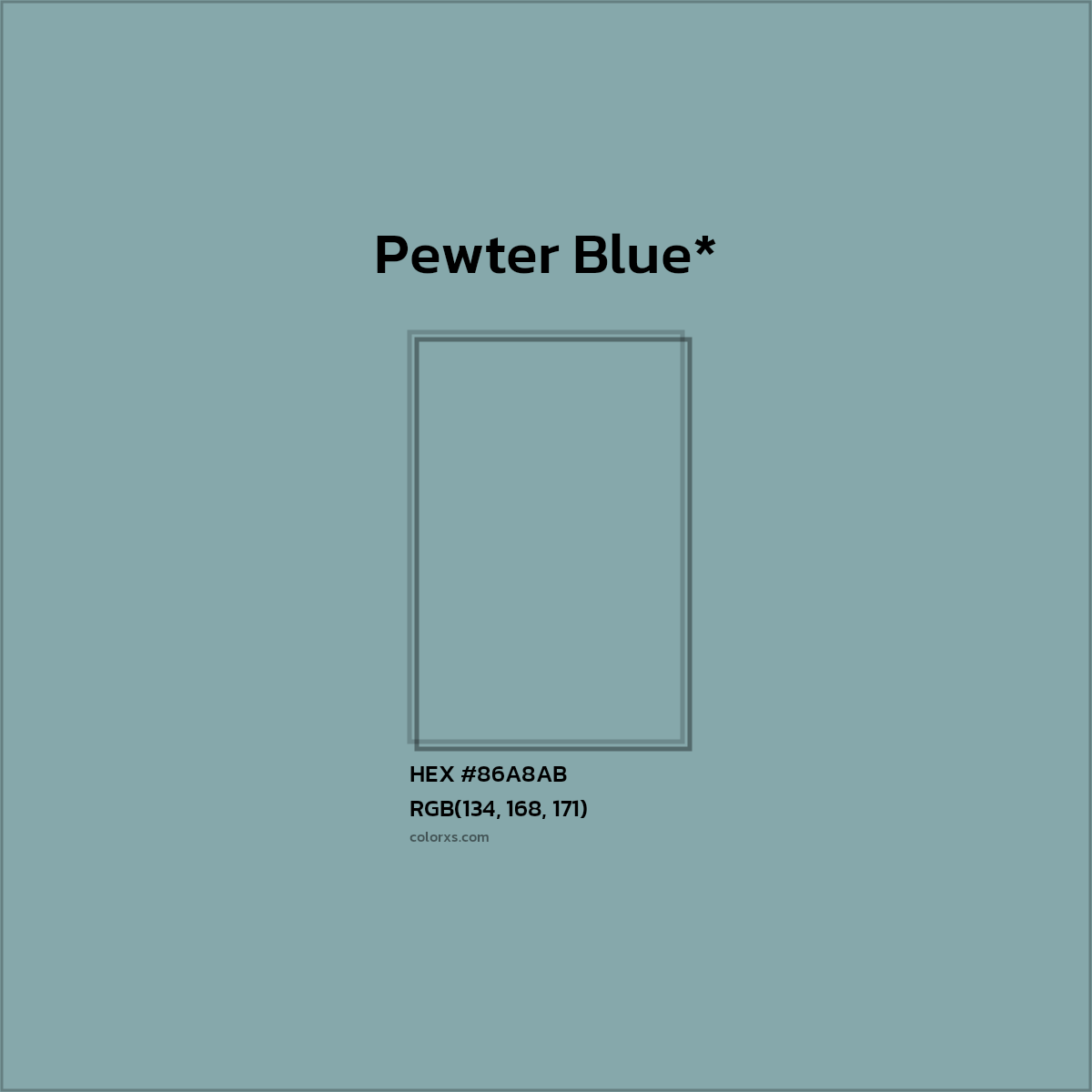 HEX #86A8AB Color Name, Color Code, Palettes, Similar Paints, Images