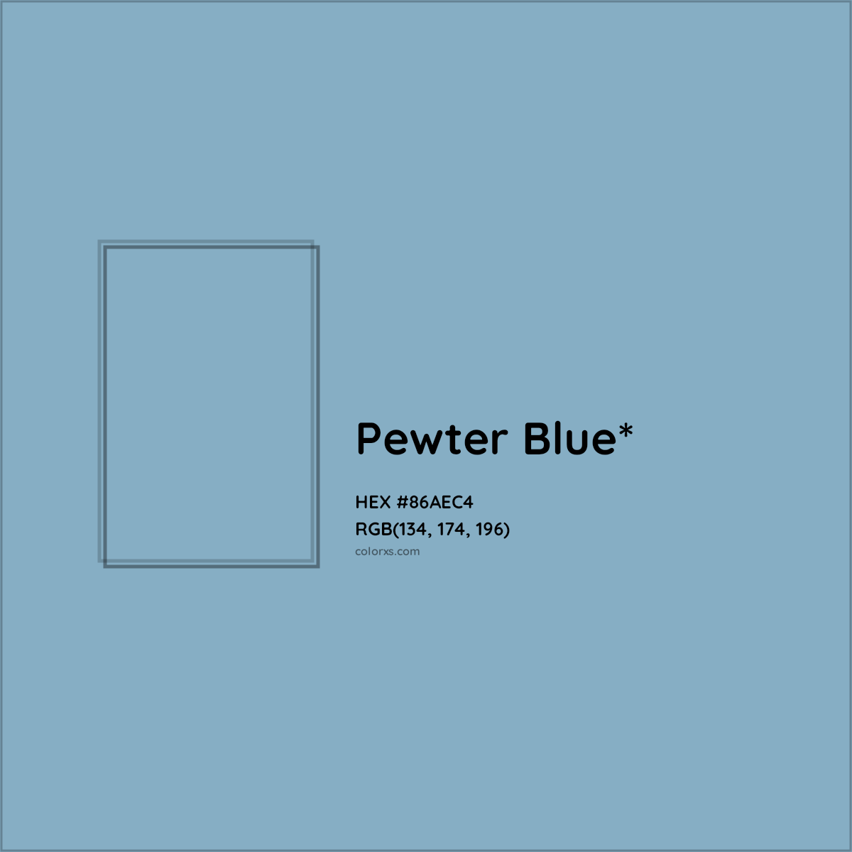 HEX #86AEC4 Color Name, Color Code, Palettes, Similar Paints, Images