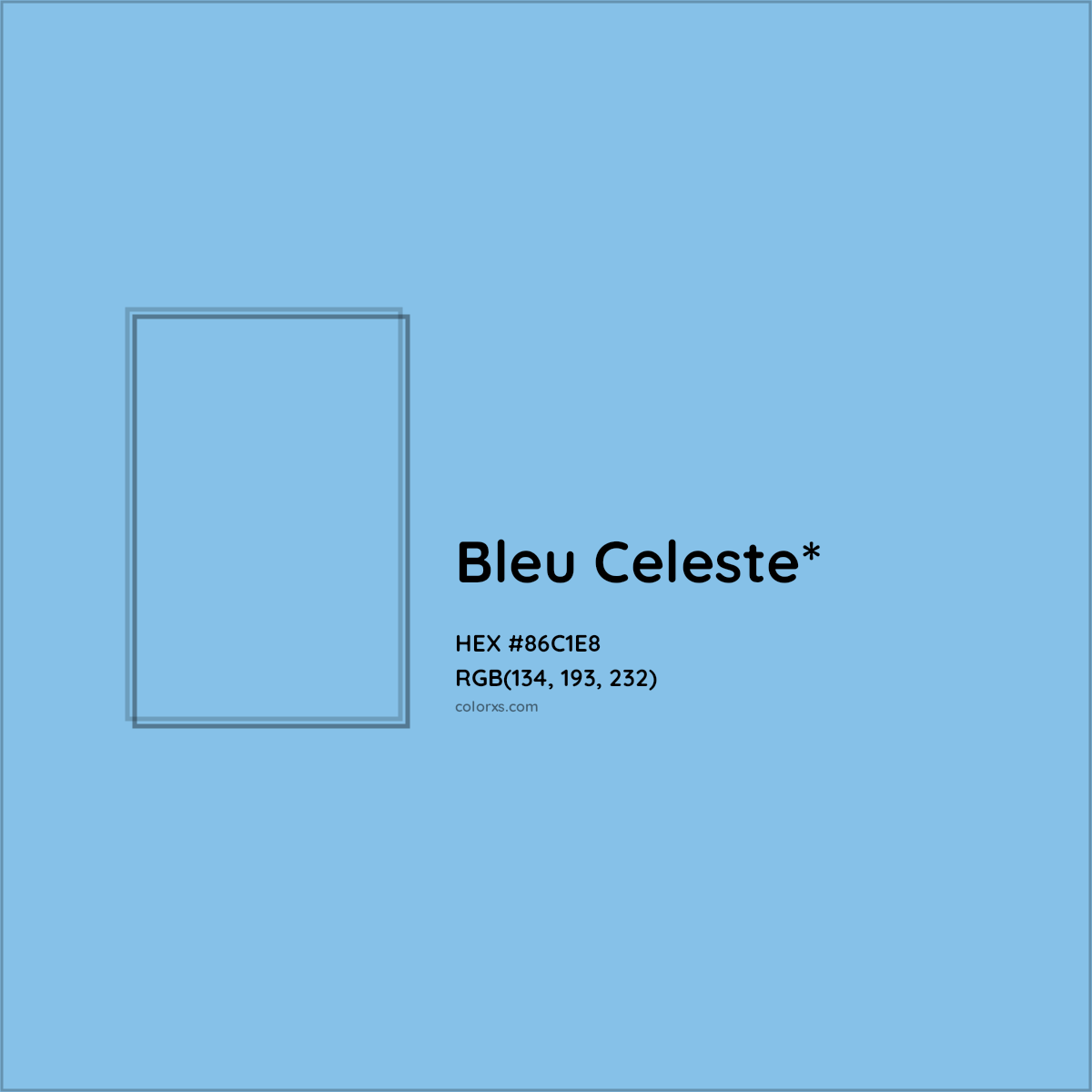 HEX #86C1E8 Color Name, Color Code, Palettes, Similar Paints, Images